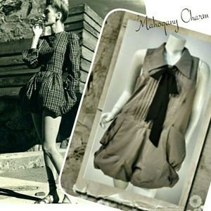 Tuxedo Playsuit Romper by Ryu Small LAST ONE